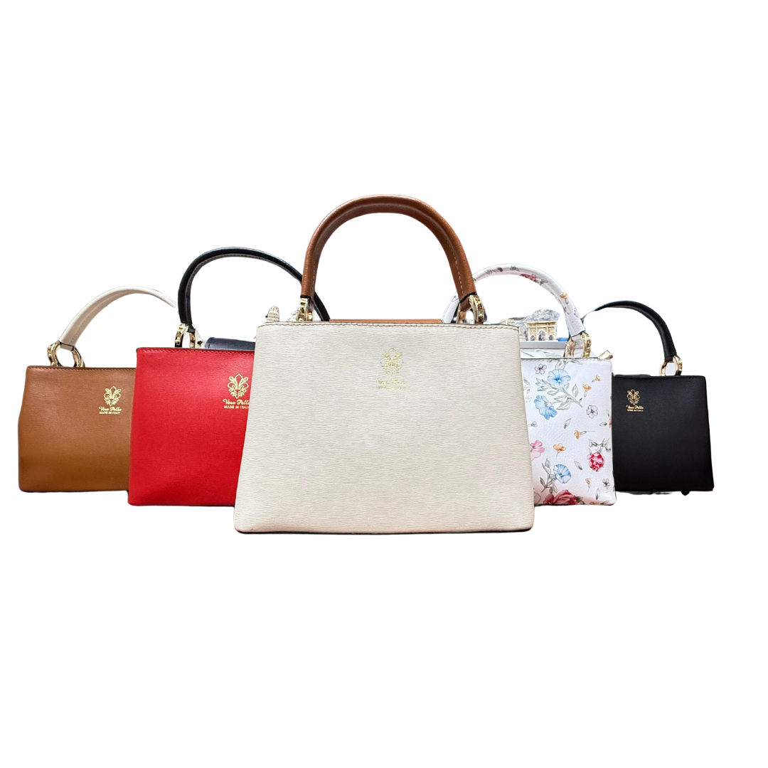 classic handmade Italian leather handbag — Stylish