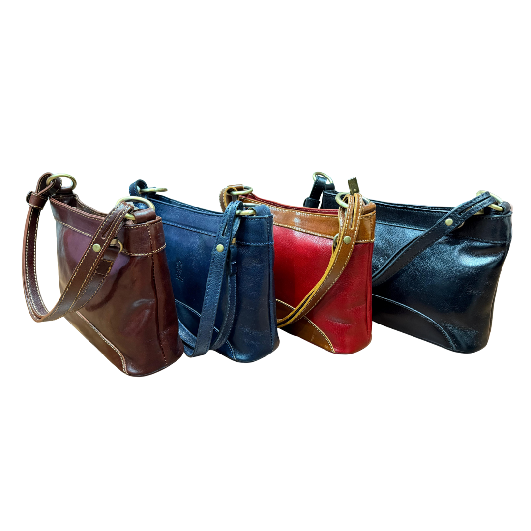 handcrafted Italian leather shoulder bag — Adjustable by Forenzio