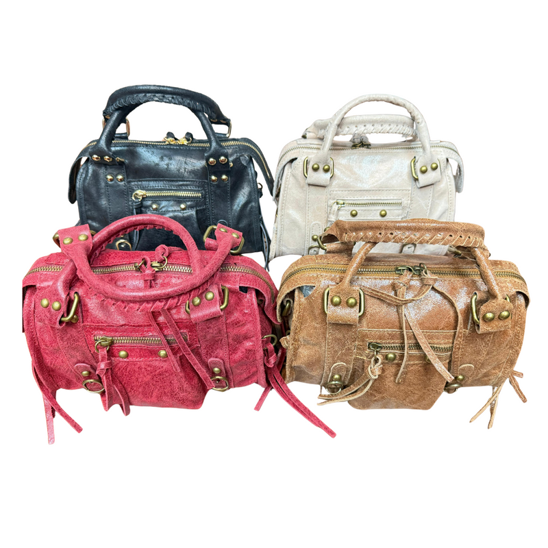 classic handmade Italian leather handbag 