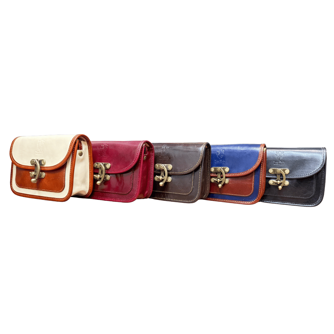 Italian Vera Pelle Leather Messenger Bag
