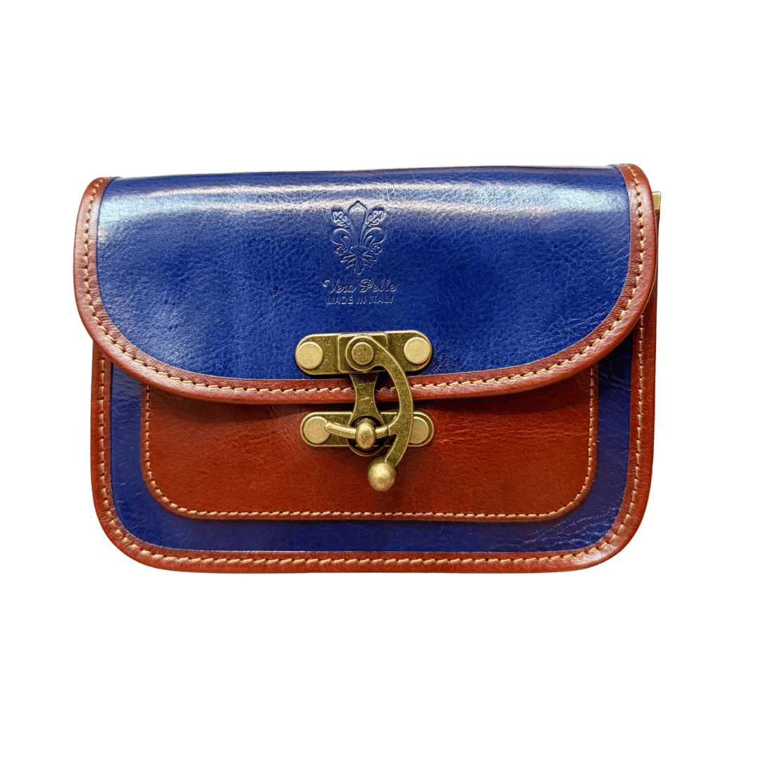 Italian Vera Pelle Leather Messenger Bag