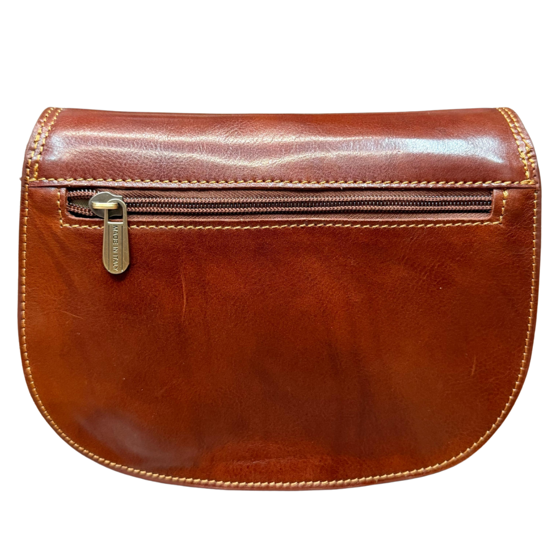 handcrafted Italian leather shoulder bag — Saddle by Forenzio