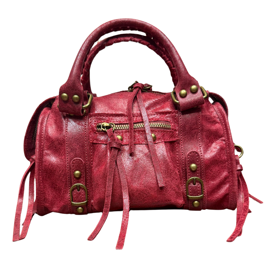 classic handmade Italian leather handbag — Taupe