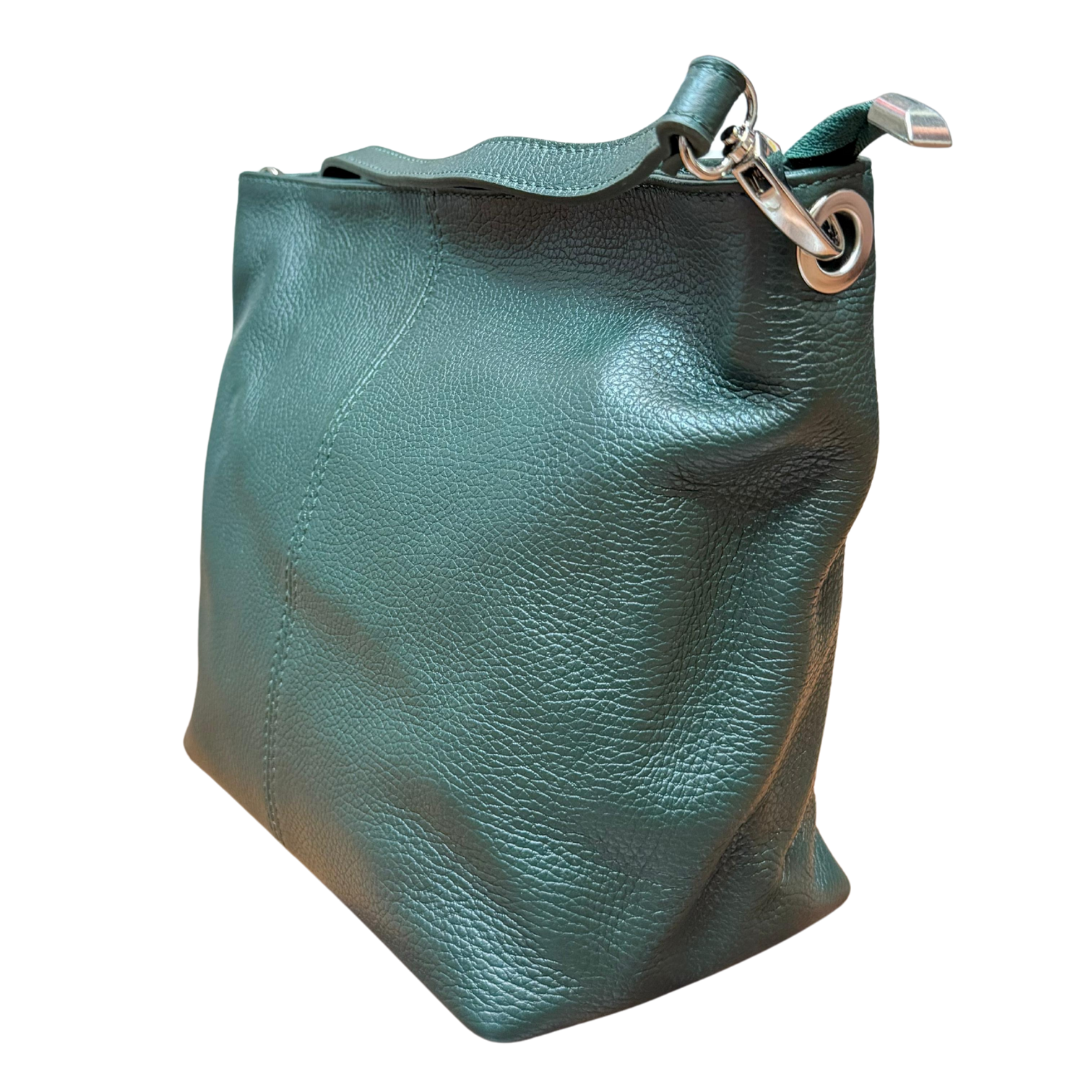 handcrafted Italian leather shoulder bag — Tano soft adjustable by Forenzio