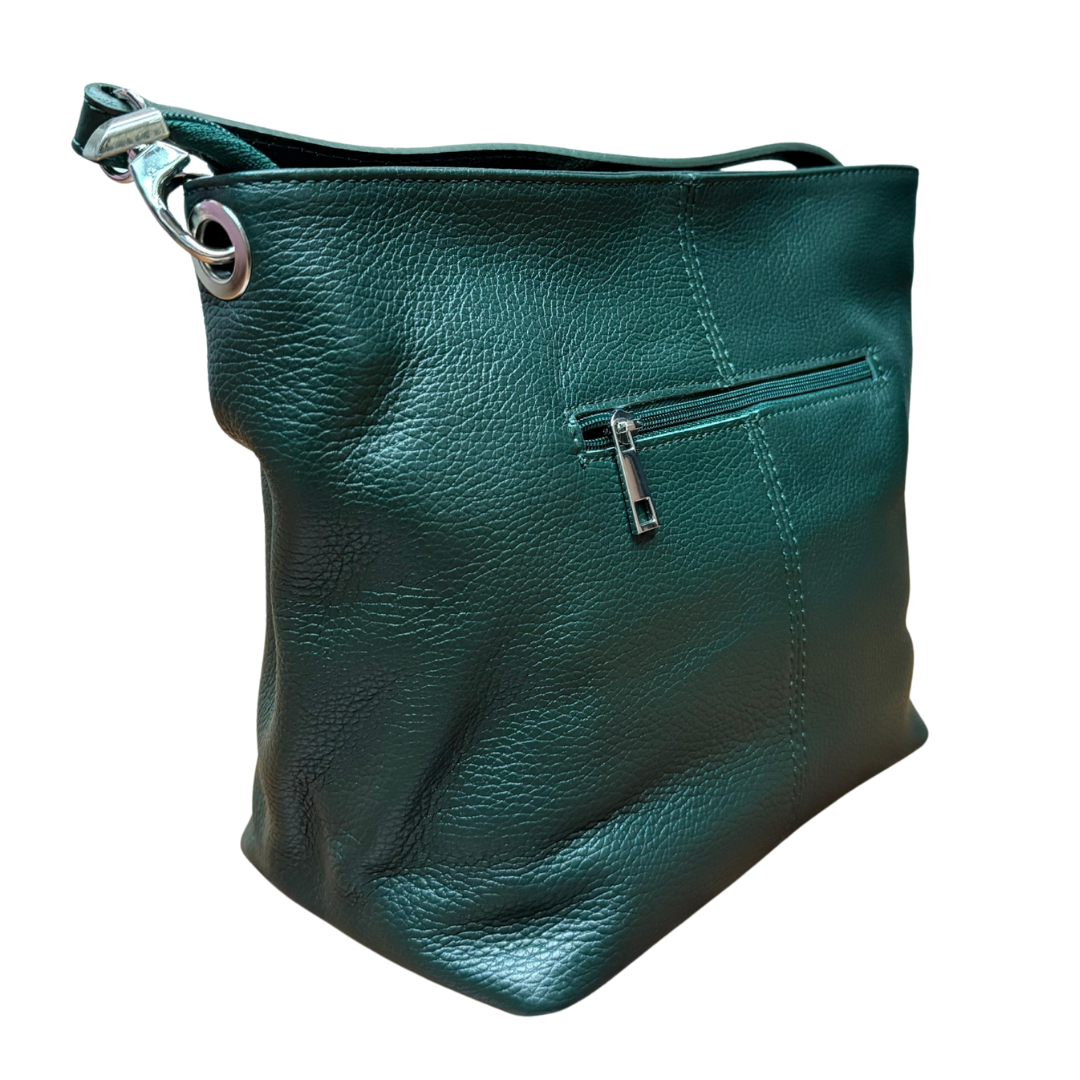 handcrafted Italian leather shoulder bag — Tano soft adjustable by Forenzio