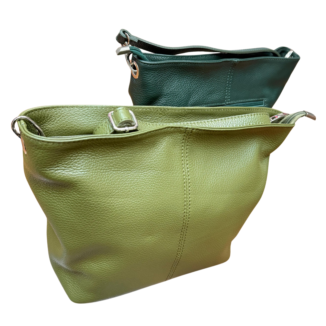 handcrafted Italian leather shoulder bag — Tano soft adjustable by Forenzio