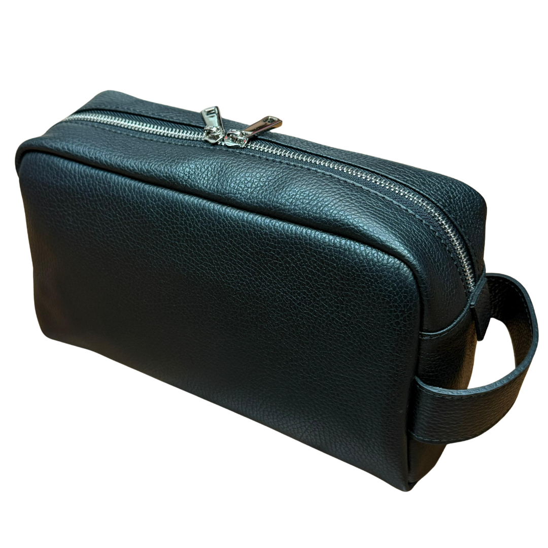 Black Leather toiletry bag