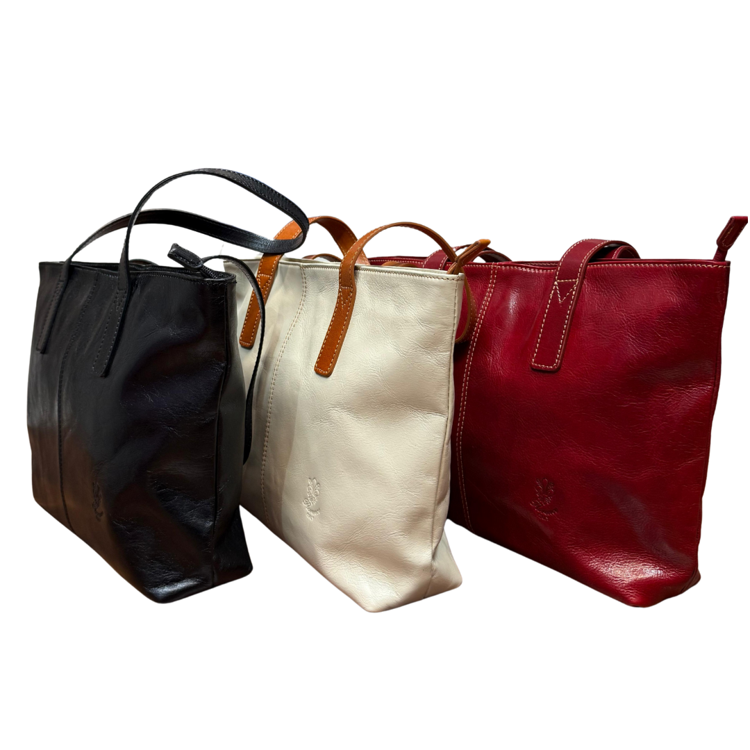 Italian leather tote bag — by Forenzio