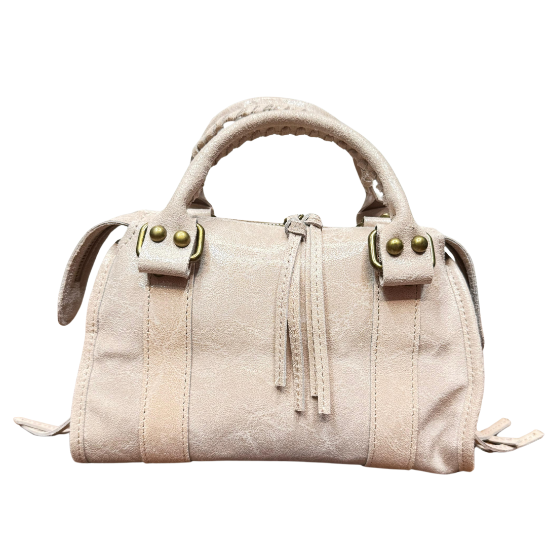 classic handmade Italian leather handbag — Taupe