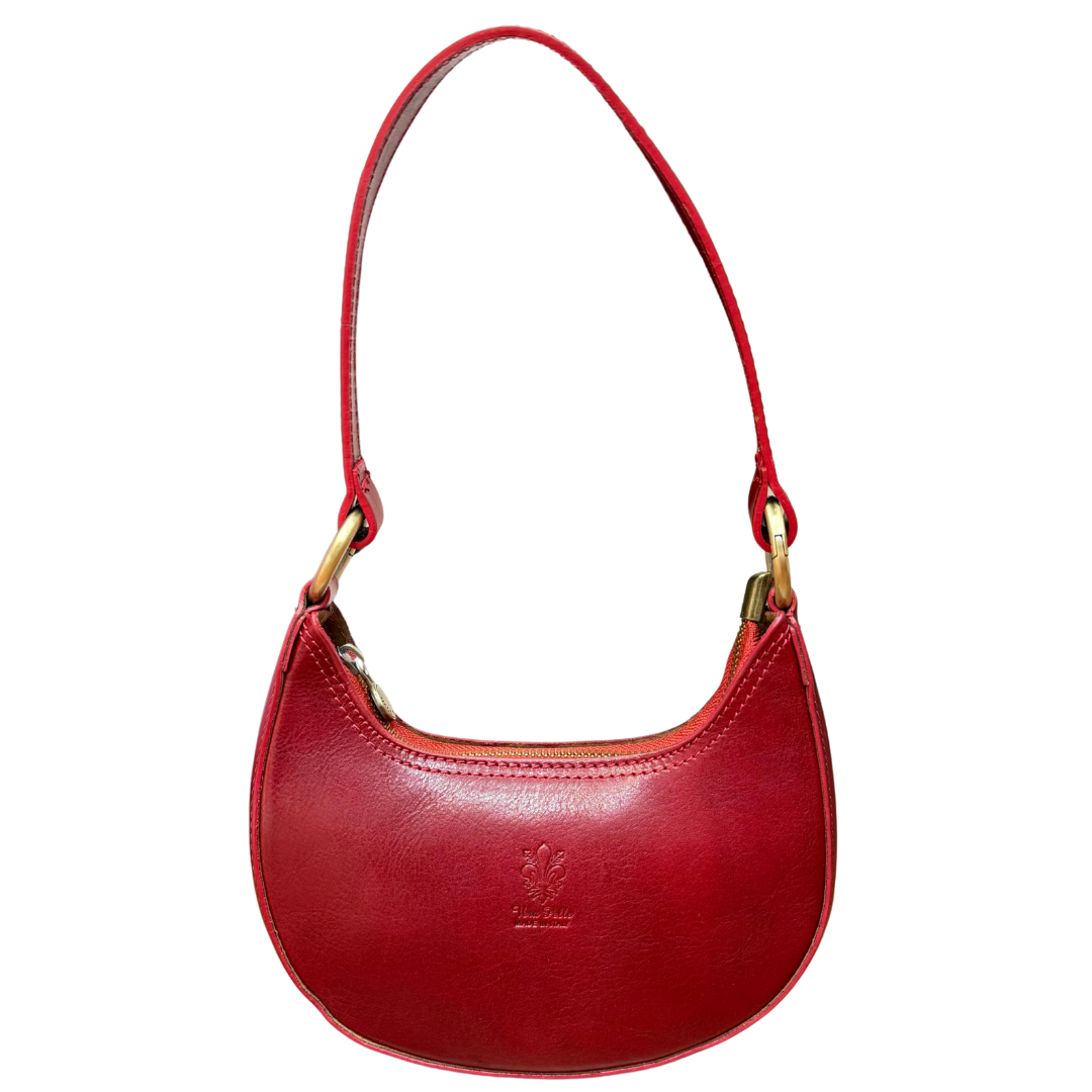 handcrafted Italian leather shoulder bag — Mini half moon by Forenzio