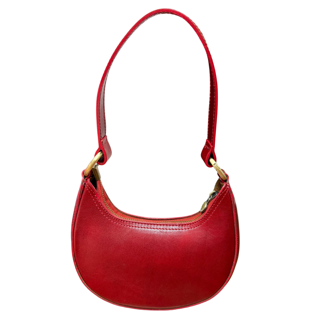 handcrafted Italian leather shoulder bag — Mini half moon by Forenzio