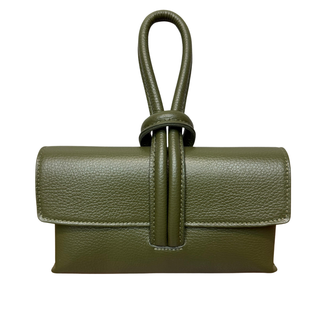 handcrafted Italian leather clutch bag —Loop handle by Forenzio