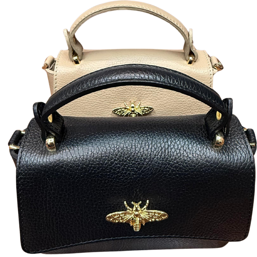 handcrafted Italian leather shoulder bag — Small Bee by Forenzio