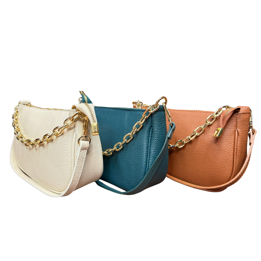 handcrafted Italian leather shoulder bag — Almi by Forenzio